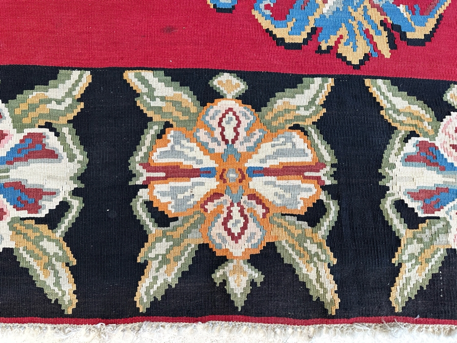 Vintage Hand Knotted Kilim Area Rug 9' X 11'11' [Photo 6]