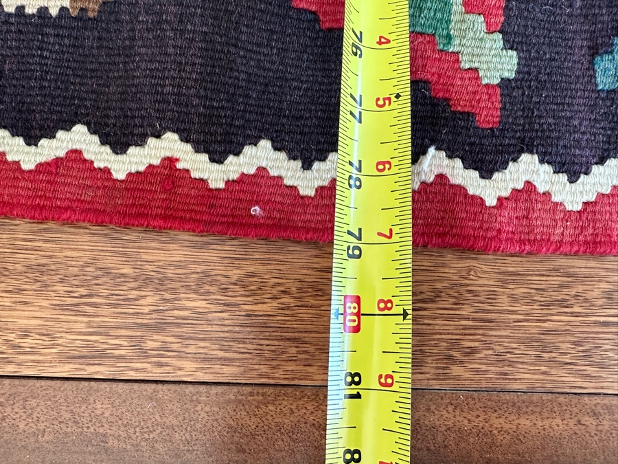 Vintage Hand Knotted Kilim Area Rug 79' X 118' [Photo 10]