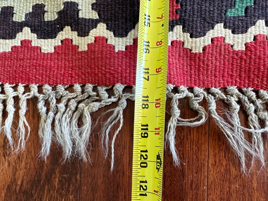 Vintage Hand Knotted Kilim Area Rug 79' X 118' [Photo 11]