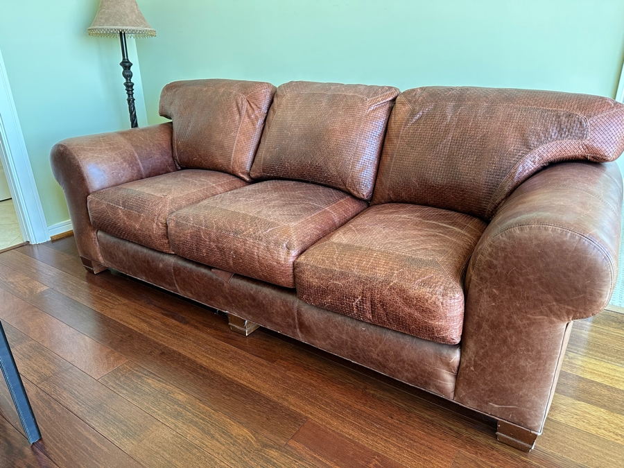 Whittemore-Sherrill Limited Leather Sofa 89W X 37D X 36H [Photo 1]