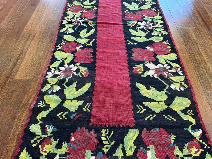 Vintage Hand Knotted Kilim Runner Rug 40' X 121' [Photo 4]