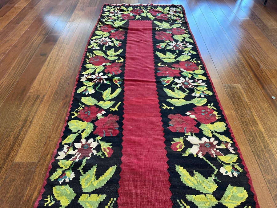 Vintage Hand Knotted Kilim Runner Rug 40' X 121' [Photo 5]