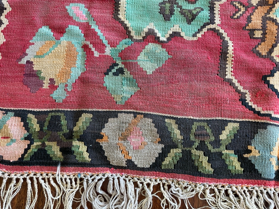Vintage Hand Knotted Kilim Area Rug 88' X 111' [Photo 5]