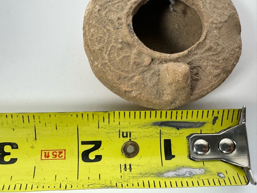 Ancient Biblical Times Clay Oil Lamp Antiquity With Ornate Design 3 X 2 Estimate $150-$300 [Photo 18]