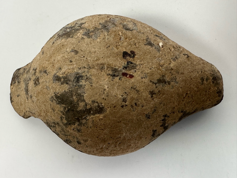 Ancient Biblical Times Clay Oil Lamp Antiquity With Ornate Design 3.5W X 2D X 1H Estimate $150-$300 [Photo 11]