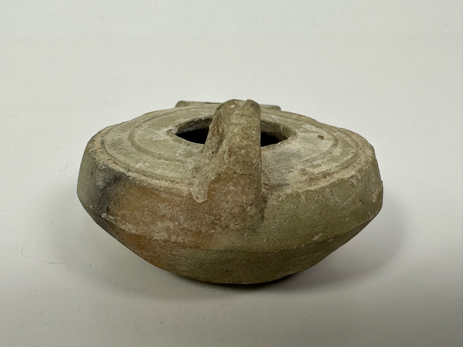 Ancient Biblical Times Clay Oil Lamp Antiquity 3W X 2D X 1H Estimate $150-$300 [Photo 9]