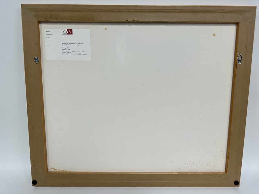 Monique Prieto (b. 1962, Los Angeles) Limited Edition Abstract Color Aquatint On Rag Paper Titled Wistful 1, 1998 Edition 2 Of 25 Pencil Signed By Artist 20 1/2 X 25 Estimate $400-$600 [Photo 13]