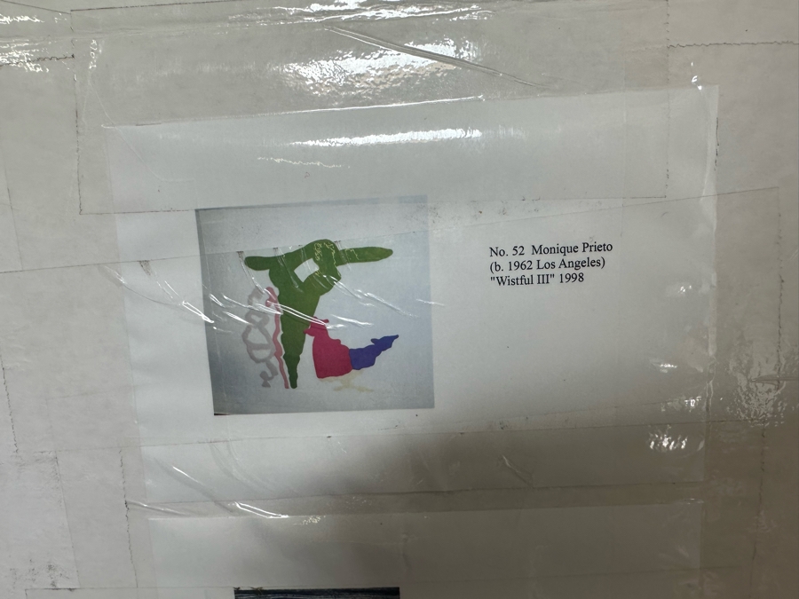 Monique Prieto (b. 1962, Los Angeles) Limited Edition Abstract Color Aquatint On Rag Paper Titled Wistful 1, 1998 Edition 2 Of 25 Pencil Signed By Artist 20 1/2 X 25 Estimate $400-$600 [Photo 16]