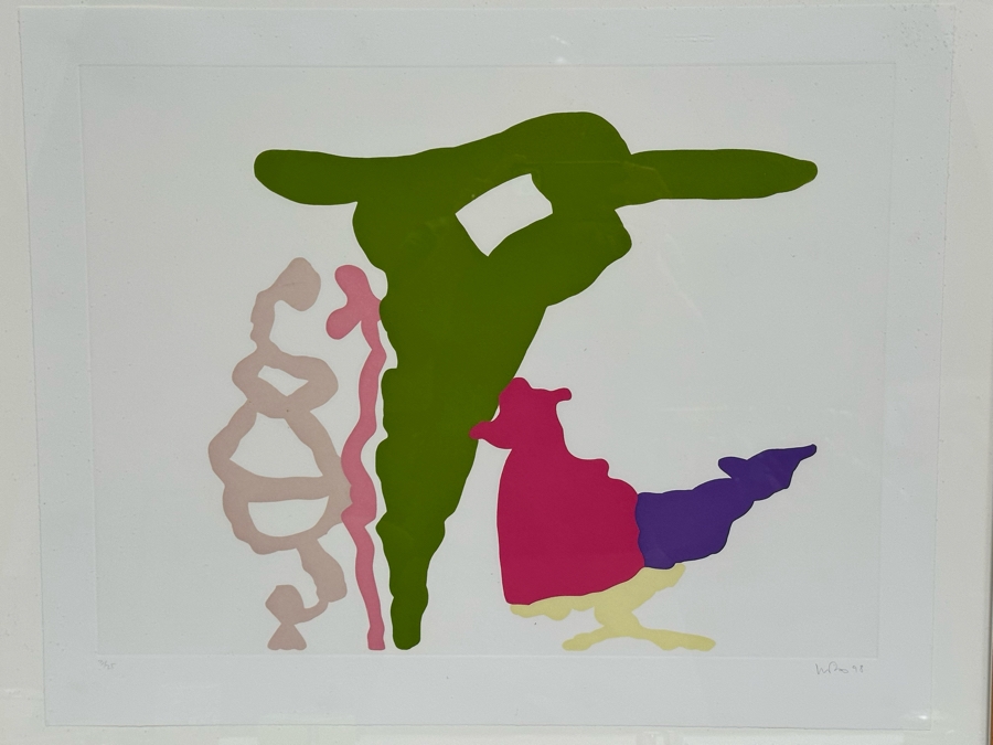 Monique Prieto (b. 1962, Los Angeles) Limited Edition Abstract Color Aquatint On Rag Paper Titled Wistful 1, 1998 Edition 2 Of 25 Pencil Signed By Artist 20 1/2 X 25 Estimate $400-$600 [Photo 3]