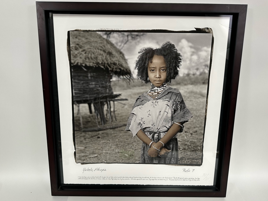 Phil Borges Limited Edition Photograph From Yabelo, Ethiopia Titled Rufo 7 23.5 X 25.5 Framed 27.5 X 28.5 Edition 32 Of 35 Plus Signed Phil Borges Hardcover Book Retails $4,200 [Photo 4]
