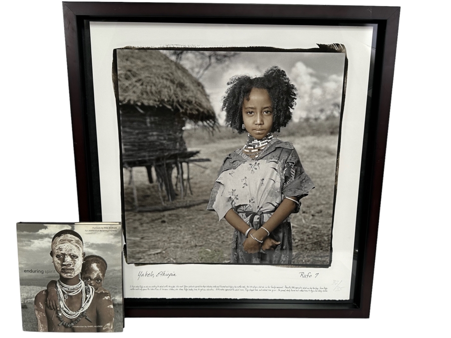 Phil Borges Limited Edition Photograph From Yabelo, Ethiopia Titled Rufo 7 23.5 X 25.5 Framed 27.5 X 28.5 Edition 32 Of 35 Plus Signed Phil Borges Hardcover Book Retails $4,200 [Photo 1]