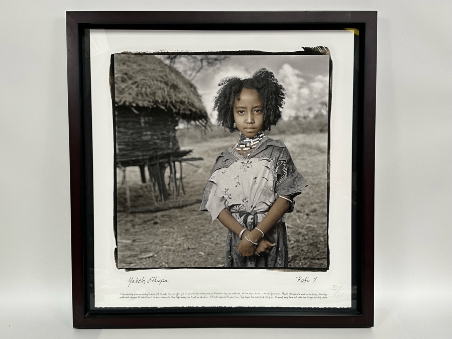 Phil Borges Limited Edition Photograph From Yabelo, Ethiopia Titled Rufo 7 23.5 X 25.5 Framed 27.5 X 28.5 Edition 32 Of 35 Plus Signed Phil Borges Hardcover Book Retails $4,200 [Photo 2]