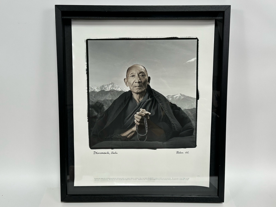 Phil Borges Rare Limited Edition Photograph From Dharamsala, India Titled 'Tibetan Portrait' Palden 62 Edition 28 Of 40 19 X 24 Framed 23 x 27 [Photo 3]