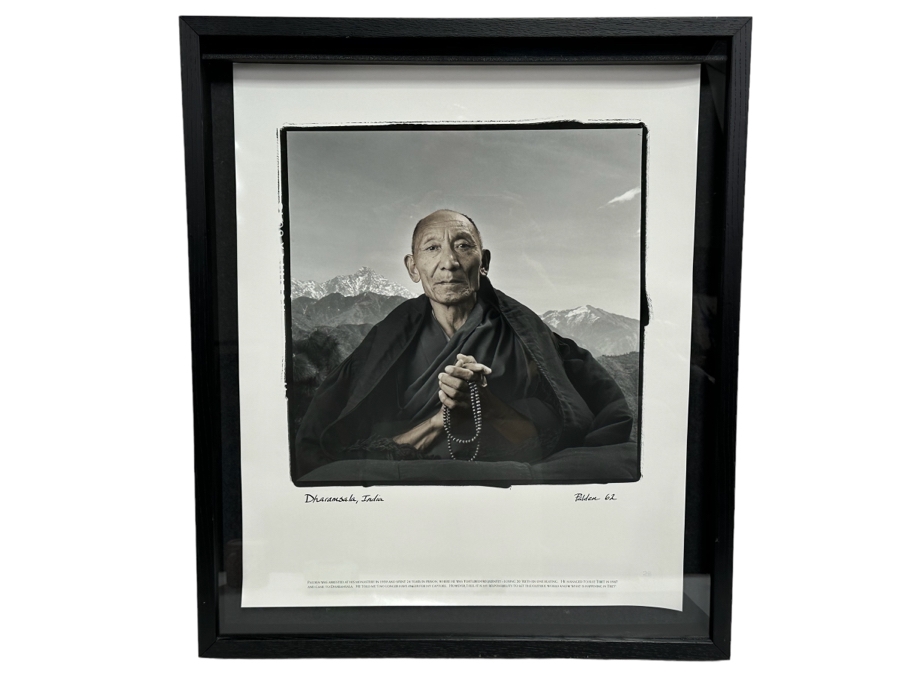 Phil Borges Rare Limited Edition Photograph From Dharamsala, India Titled 'Tibetan Portrait' Palden 62 Edition 28 Of 40 19 X 24 Framed 23 x 27 [Photo 1]