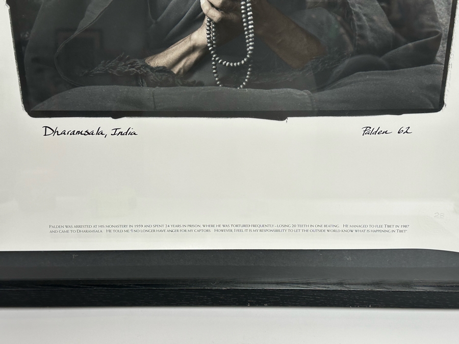 Phil Borges Rare Limited Edition Photograph From Dharamsala, India Titled 'Tibetan Portrait' Palden 62 Edition 28 Of 40 19 X 24 Framed 23 x 27 [Photo 5]