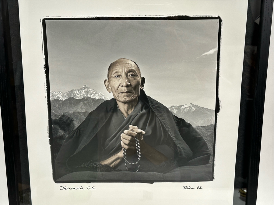 Phil Borges Rare Limited Edition Photograph From Dharamsala, India Titled 'Tibetan Portrait' Palden 62 Edition 28 Of 40 19 X 24 Framed 23 x 27 [Photo 4]