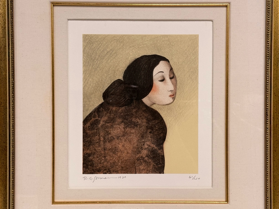 R.C. Gorman Hand Signed Limited Edition Lithograph 1980 Edition 61 Of 150 9.5 X 11.5 Framed 21 X 23 [Photo 3]