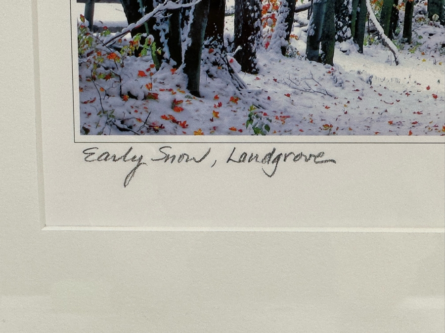 W. Nobushi T. Fuji’i Artist Signed Photograph Titled Early Snow, Landgrove 13 X 10 Framed 22 X 18 [Photo 5]