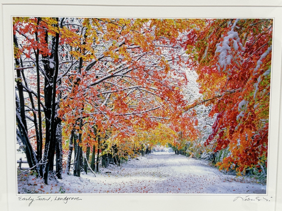 W. Nobushi T. Fuji’i Artist Signed Photograph Titled Early Snow, Landgrove 13 X 10 Framed 22 X 18 [Photo 6]