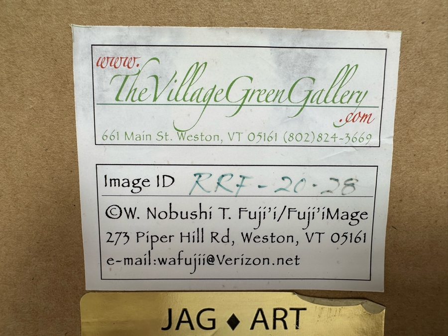 W. Nobushi T. Fuji’i Artist Signed Photograph Titled Early Snow, Landgrove 13 X 10 Framed 22 X 18 [Photo 12]