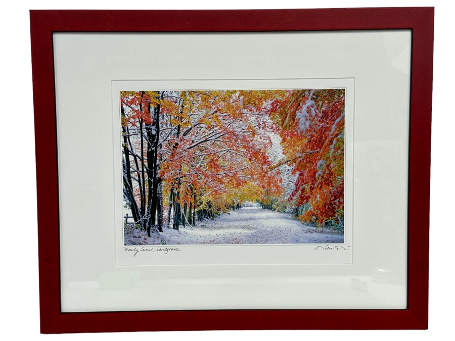W. Nobushi T. Fuji’i Artist Signed Photograph Titled Early Snow, Landgrove 13 X 10 Framed 22 X 18 [Photo 2]