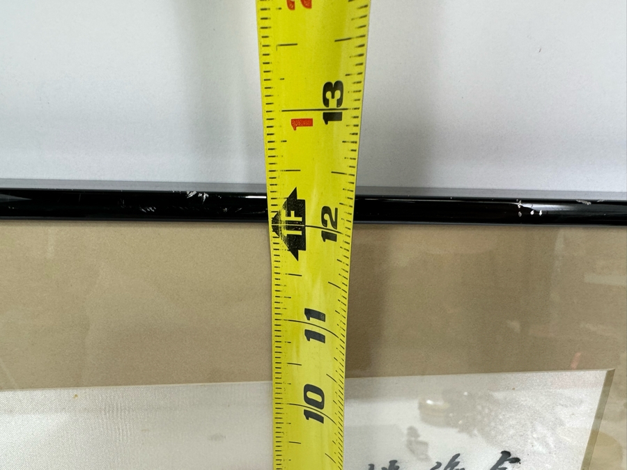 Signed Chinese Kitten With Butterfly Fine Embroidery 10 X 7 Framed 14.5 X 12 [Photo 12]