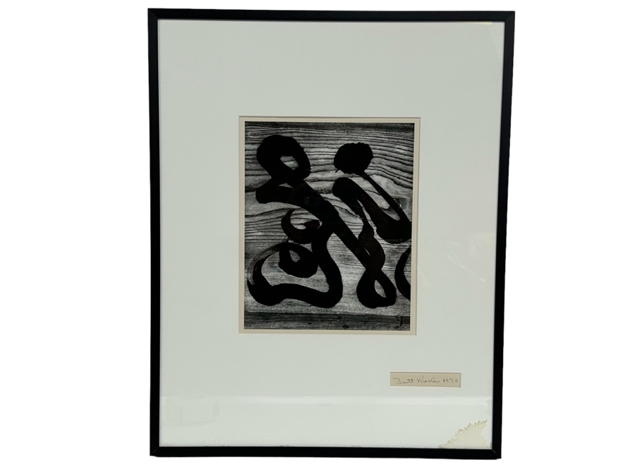 Brett Weston (1911-1993, American) Gelatin Silver Print Photograph Untitled Of Painted Characters From The Japan Portfolio 1970 Signed By Brett Weston 8 X 10 Framed 16 X 20 Estimate $2,700 [Photo 2]