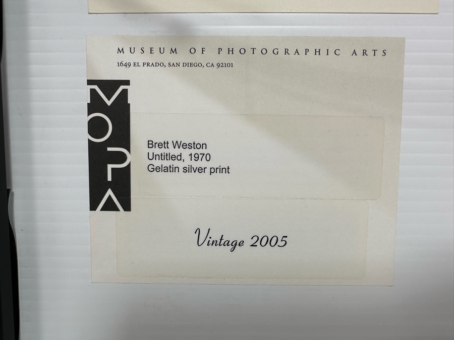 Brett Weston (1911-1993, American) Gelatin Silver Print Photograph Untitled Of Painted Characters From The Japan Portfolio 1970 Signed By Brett Weston 8 X 10 Framed 16 X 20 Estimate $2,700 [Photo 7]