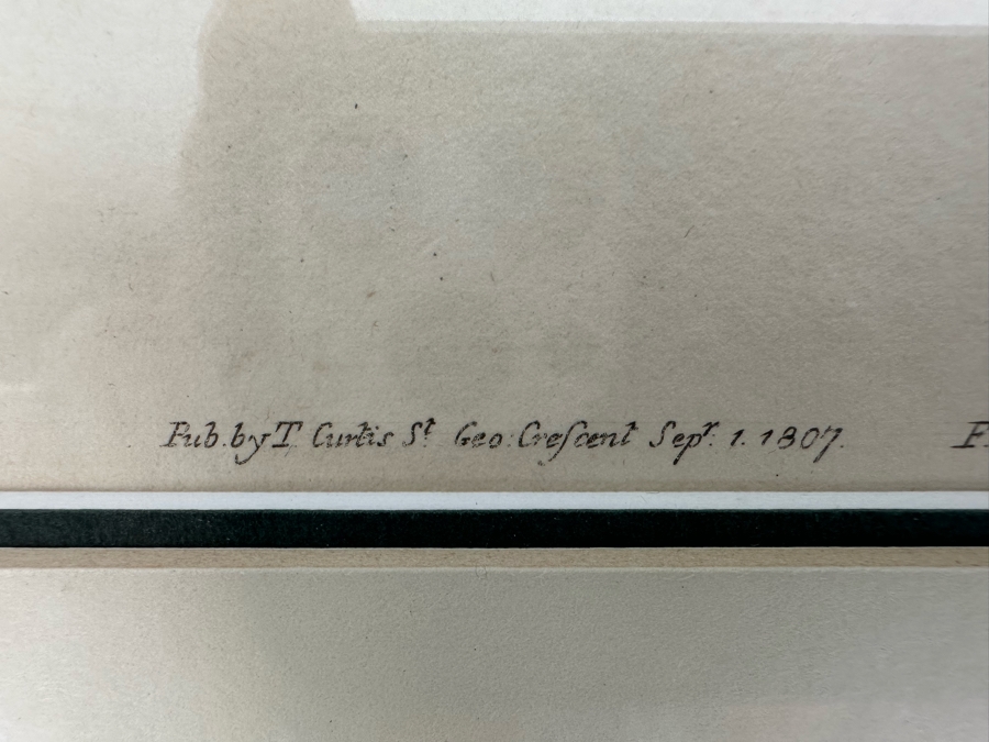 Set Of Four Antique 1802 Botanical Hand Colored Engravings William Curtis / S. Edwards  Crescent Feb, 1. 1802 F. Sansom Engraver 5 X 8 Framed 10.5 X 12.5 [Photo 6]