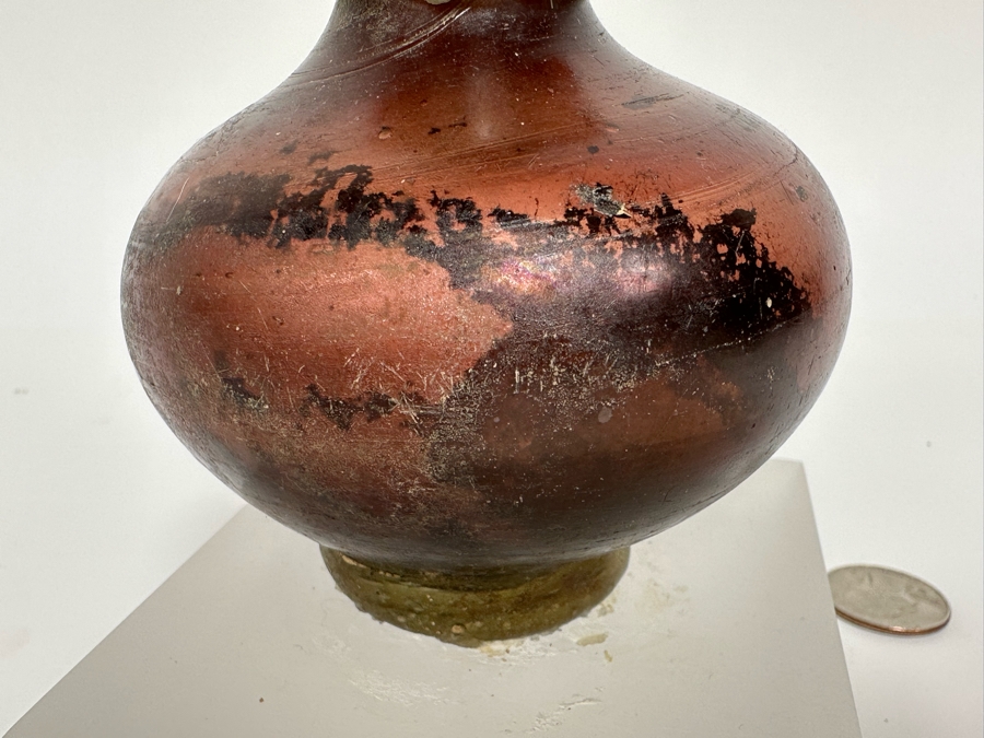 Ancient Roman Glass Trefoil-Lipped Jug, 2nd-3rd Century AD 5.5H [Photo 9]