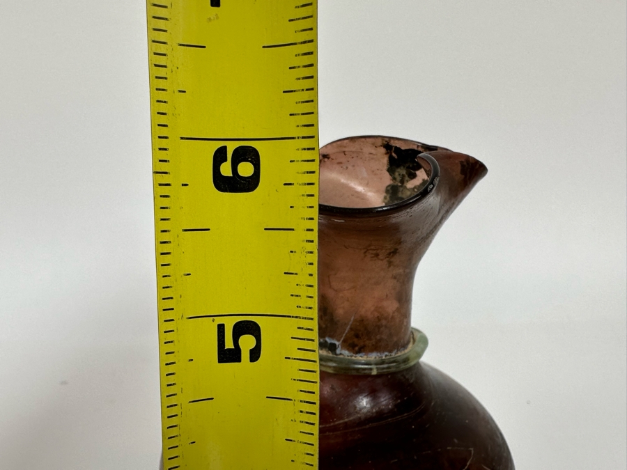 Ancient Roman Glass Trefoil-Lipped Jug, 2nd-3rd Century AD 5.5H [Photo 12]