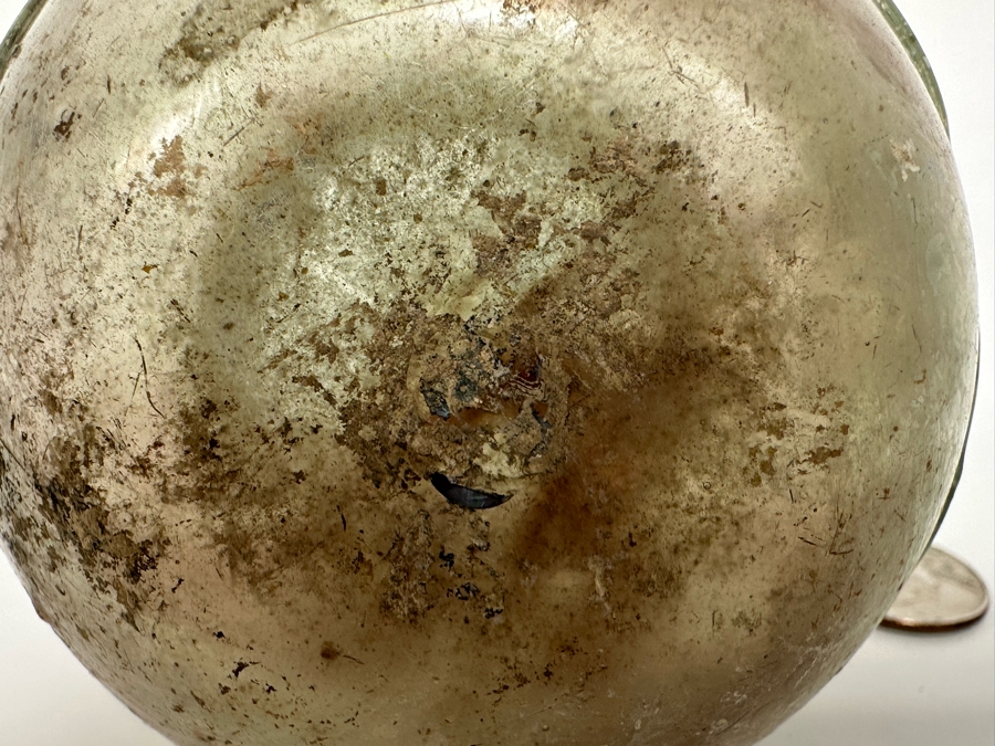 Ancient Roman Iridescent Glass Vessel Recovered Artifact 3.5W X 3H [Photo 11]