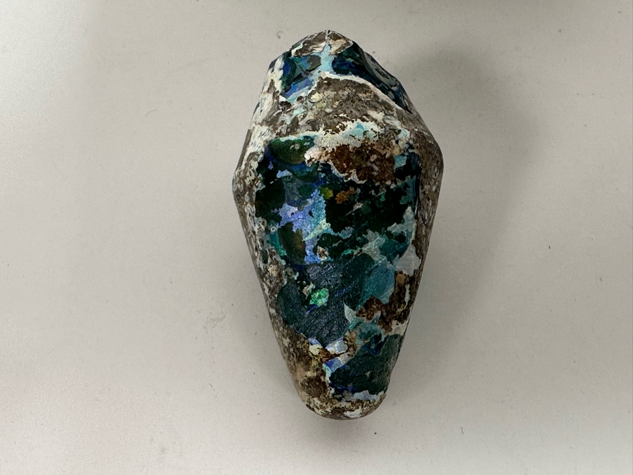 Ancient Roman Iridescent Glass Vessel Double Handled Bottle With Stopper Recovered Artifact 3W X 6H (Side Of Glass Bottle Has Missing Piece) [Photo 3]