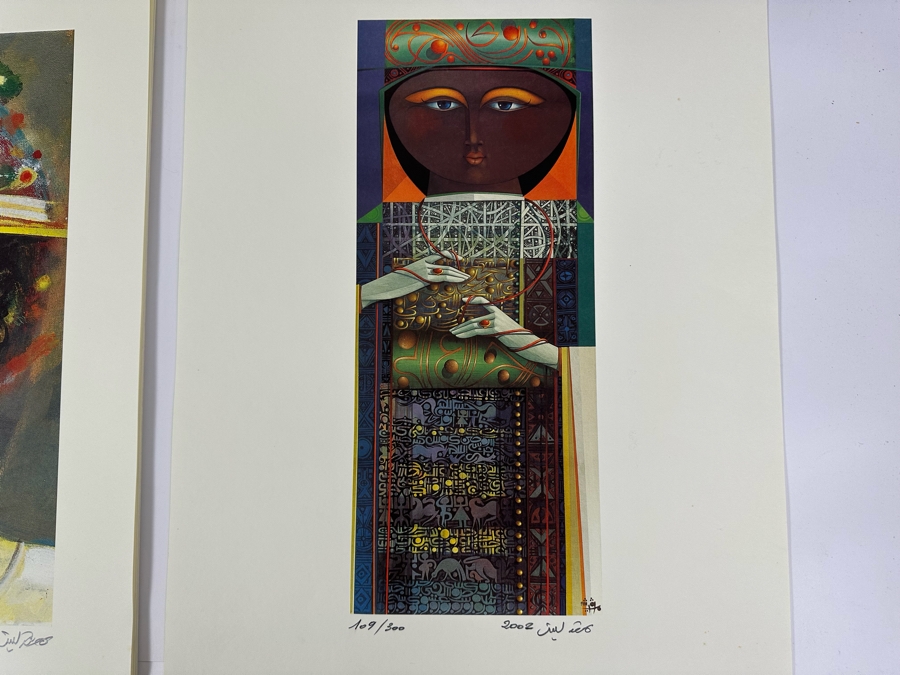 Adel Megdiche (1949-2022, Tunisian) Two Hand-Signed Limited Edition Prints 15.5 X 19.5 & Book [Photo 2]
