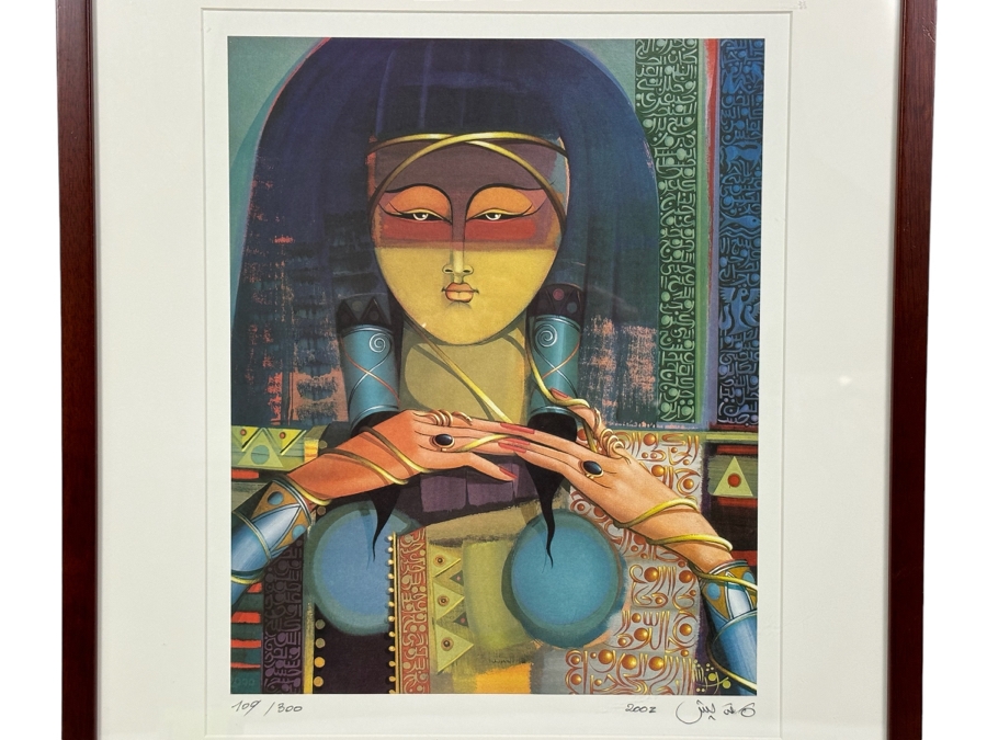 Adel Megdiche (1949-2022, Tunisian) Hand-Signed Limited Edition Print 12.5 X 16 Framed 19 X 22.5	 [Photo 1]