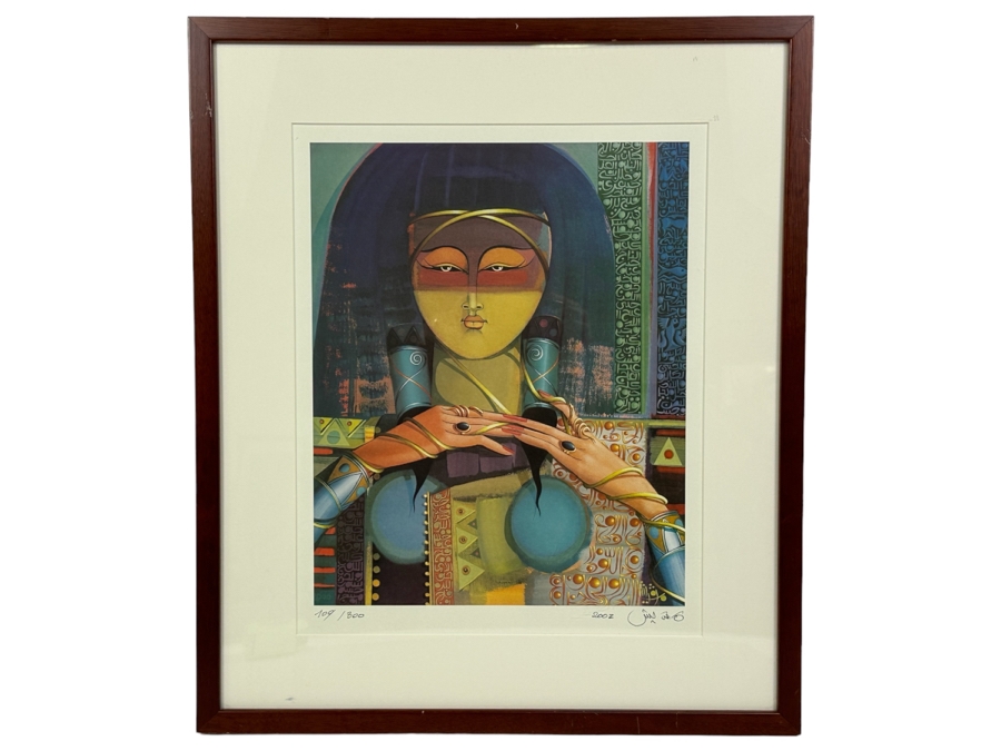 Adel Megdiche (1949-2022, Tunisian) Hand-Signed Limited Edition Print 12.5 X 16 Framed 19 X 22.5	 [Photo 2]