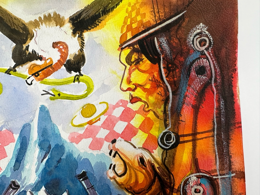 Original Painting On Paper Signed FICO 06 13.5W X 19.5H [Photo 7]