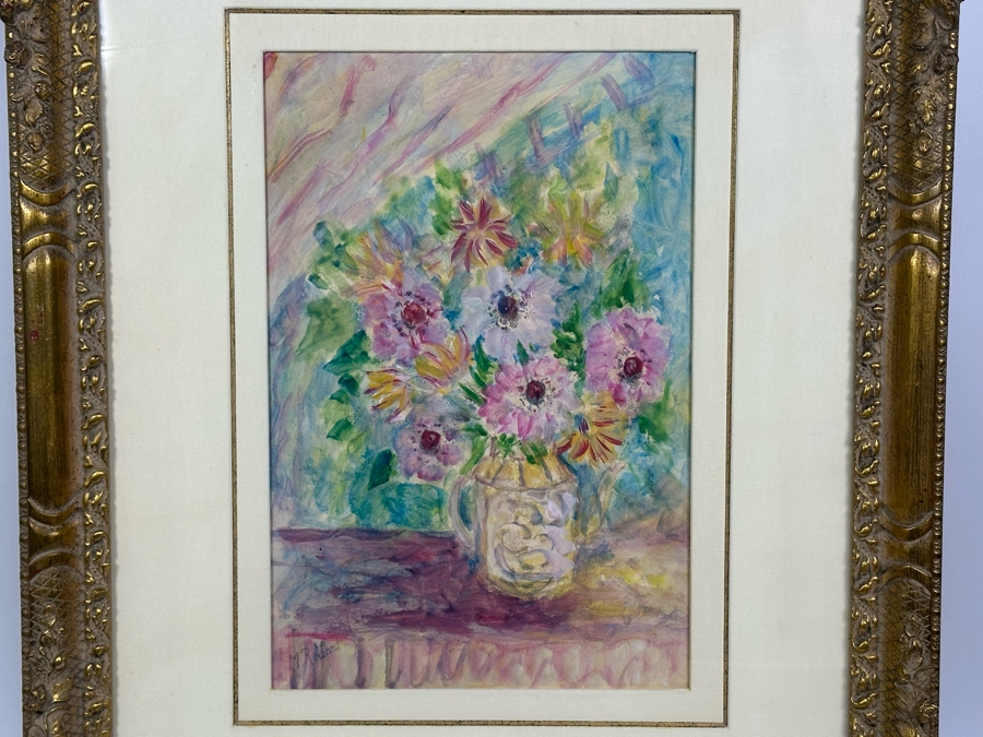Madeleine Rouart (1896-1986, France) Original Still Life Painting 12.5 X 19 In Gilt Frame 27.5 X 34.5 [Photo 3]