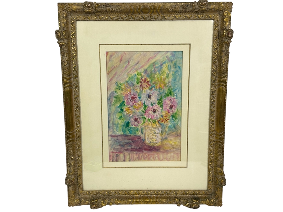Madeleine Rouart (1896-1986, France) Original Still Life Painting 12.5 X 19 In Gilt Frame 27.5 X 34.5 [Photo 2]