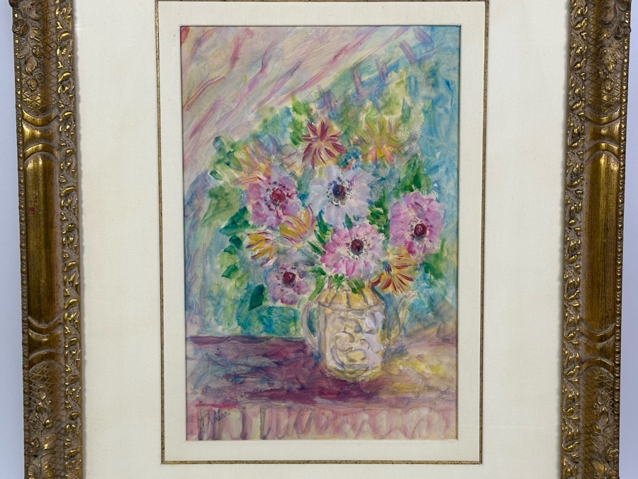 Madeleine Rouart (1896-1986, France) Original Still Life Painting 12.5 X 19 In Gilt Frame 27.5 X 34.5 [Photo 6]