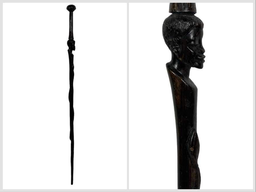 Carved Wooden African Cane 36H [Photo 1]