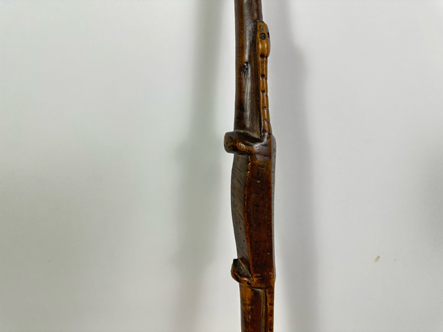 Carved Wooden African Cane 36H