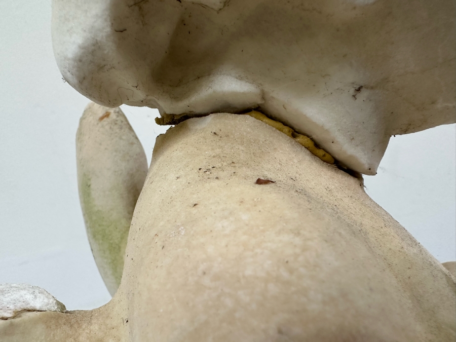 Vintage Carved Stone Cherub Angel Garden Statuary With Broken Wings - See Photos 9W X 10D X 25H [Photo 11]