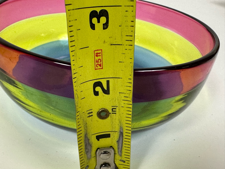 Pair Of Signed Art Glass Bowls [Photo 14]