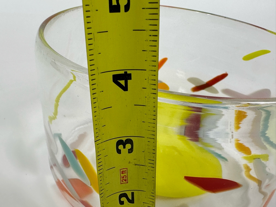 Pair Of Signed Art Glass Bowls [Photo 12]