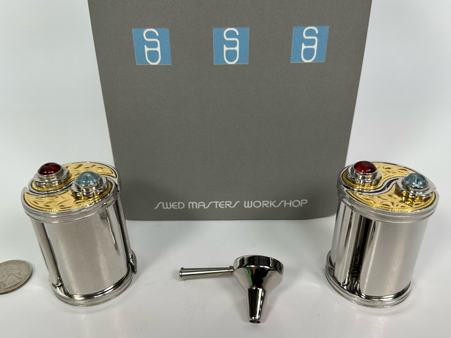 (2) Sets Of Swed Masters Workshop Limited Edition Yin & Yang Salt & Pepper Shakers - One With Original Box Yossi Swed, Jerusalem (Editions 4 Of 650 & 5 Of 650) [Photo 4]