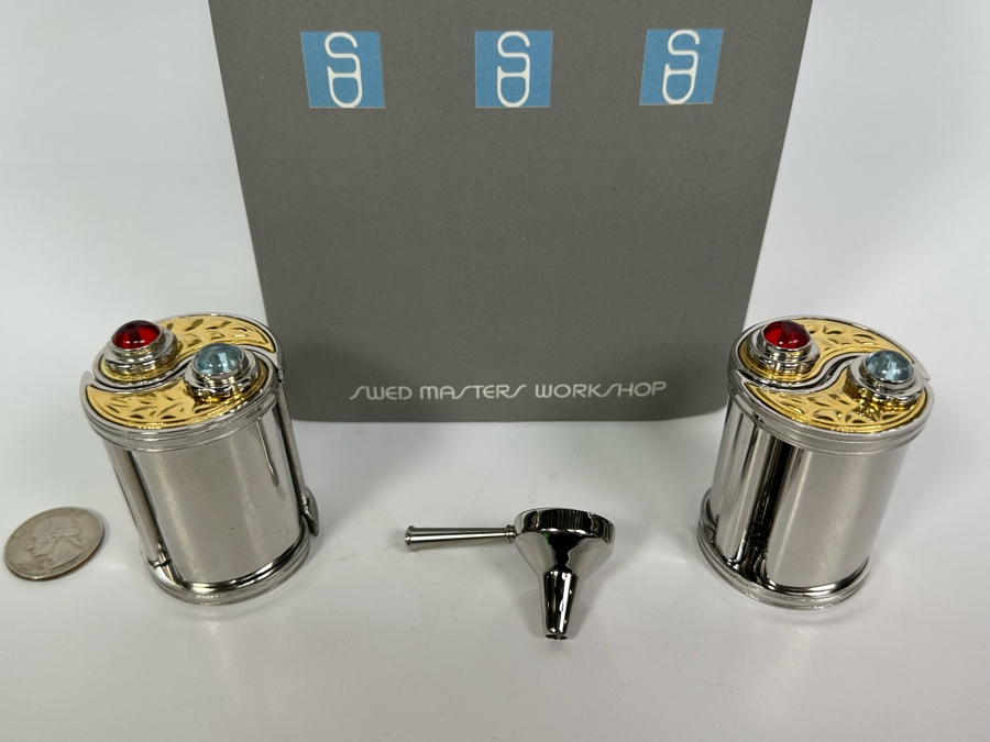 (2) Sets Of Swed Masters Workshop Limited Edition Yin & Yang Salt & Pepper Shakers - One With Original Box Yossi Swed, Jerusalem (Editions 4 Of 650 & 5 Of 650) [Photo 5]