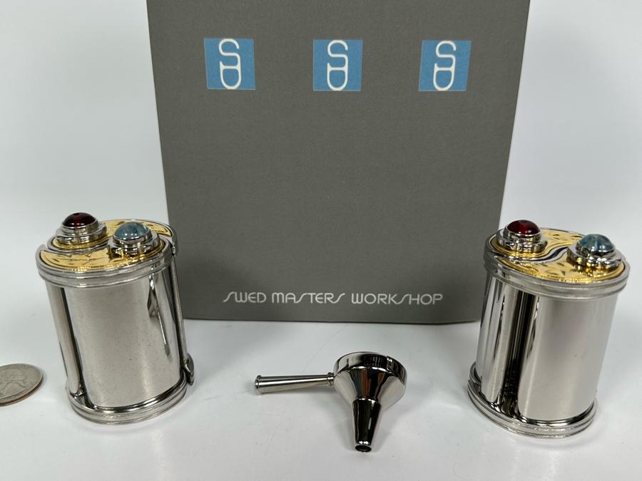 (2) Sets Of Swed Masters Workshop Limited Edition Yin & Yang Salt & Pepper Shakers - One With Original Box Yossi Swed, Jerusalem (Editions 4 Of 650 & 5 Of 650) [Photo 3]