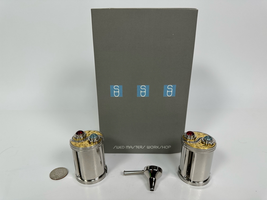 (2) Sets Of Swed Masters Workshop Limited Edition Yin & Yang Salt & Pepper Shakers - One With Original Box Yossi Swed, Jerusalem (Editions 4 Of 650 & 5 Of 650) [Photo 2]