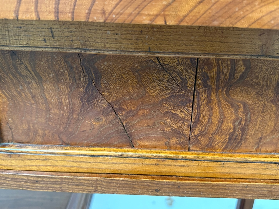 Unusual Chinese / Korean Altar Table Etagere Cabinet With Writing On Inside Of Doors 46.5W X 13D X 34H [Photo 10]